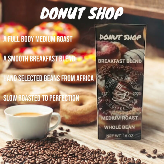 Donut Shop - Medium Roast Coffee - First & Main Coffee Co.