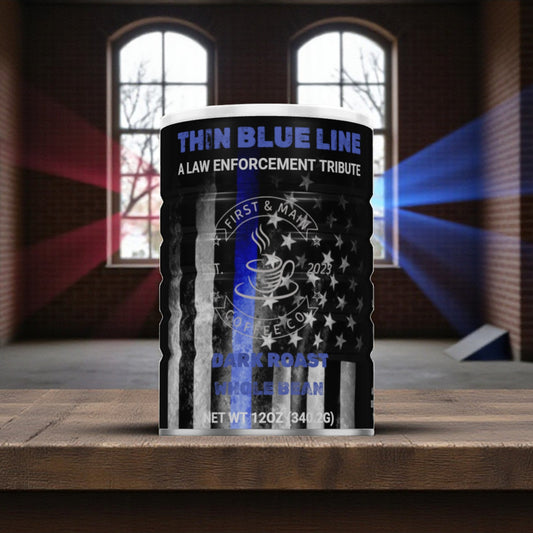 Thin Blue Line - Dark Roast Coffee - First & Main Coffee Co.