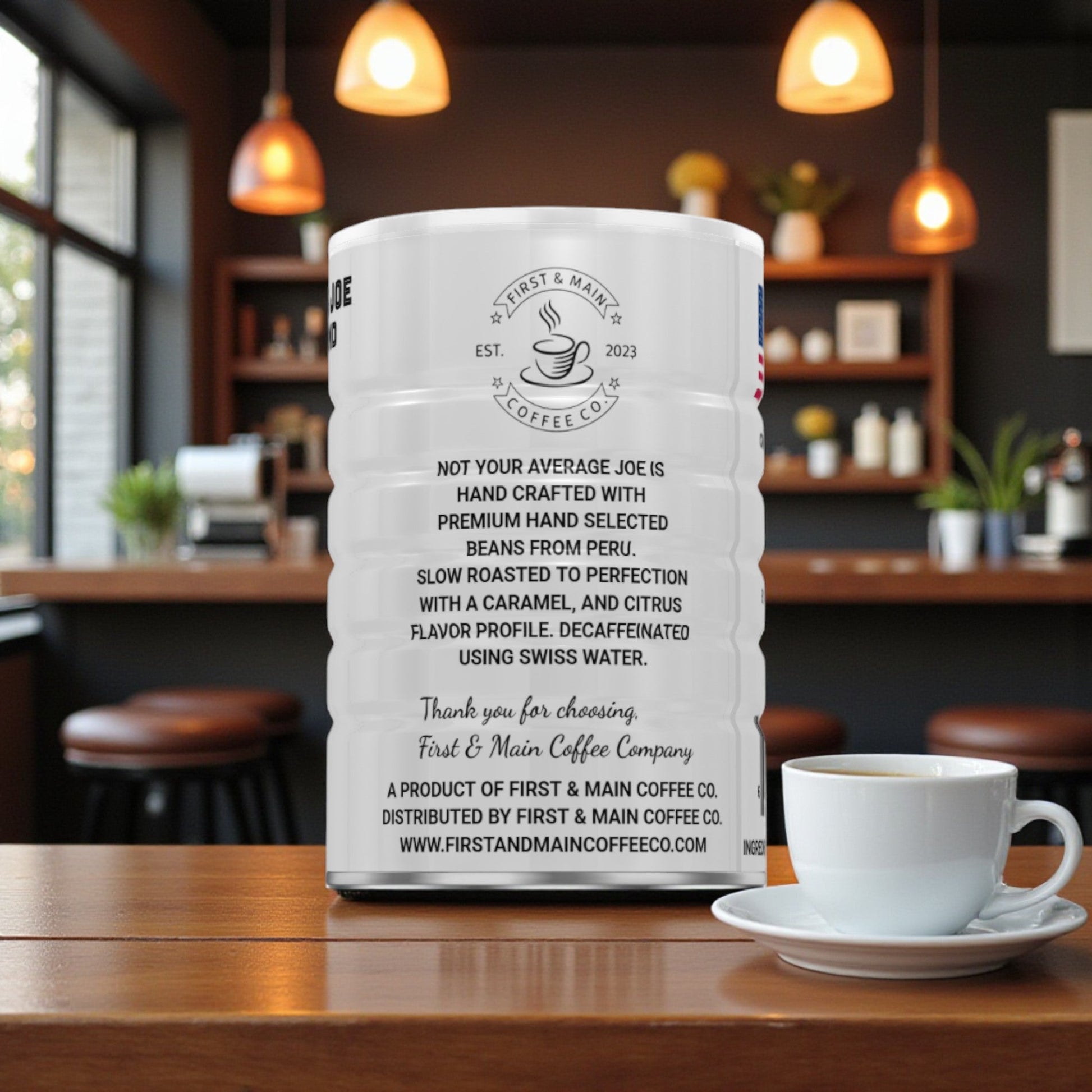 Not Your Average Joe - Medium Roast - Decaffeinated Coffee - First & Main Coffee Co.