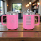 A pink On The Go Mug With Lid from First And Main Coffee Company