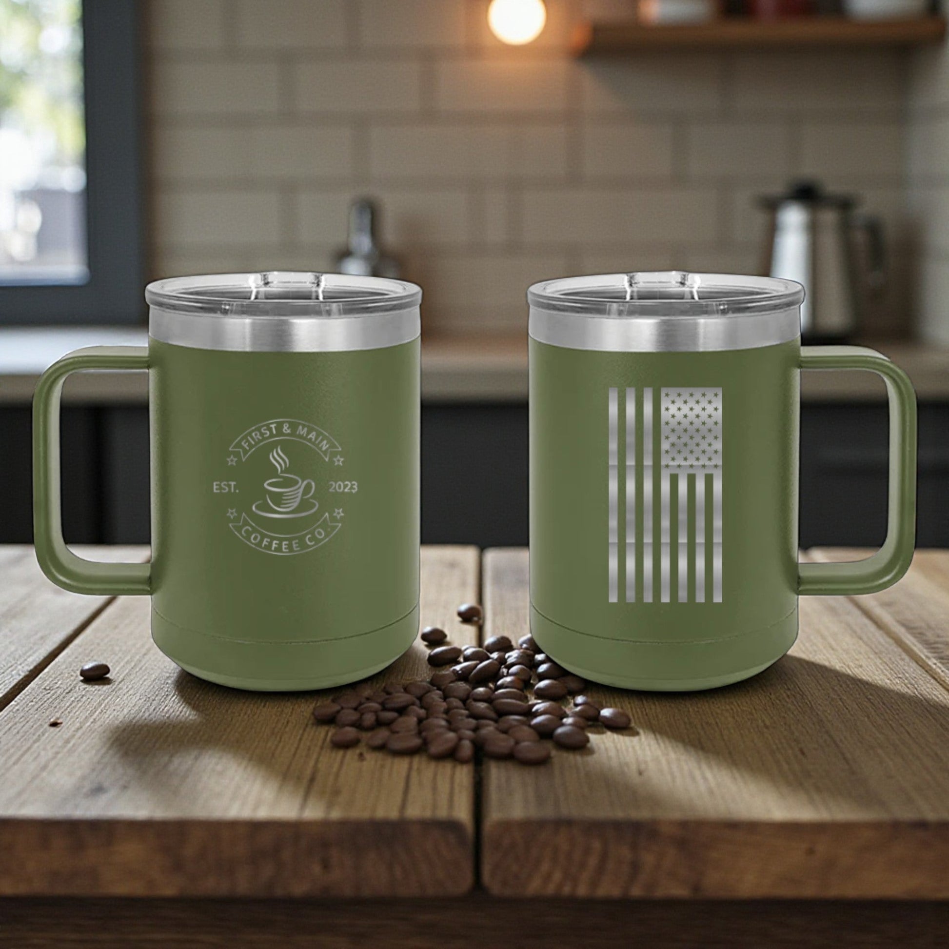 On The Go Mug With Lid - First And Main Coffee Company