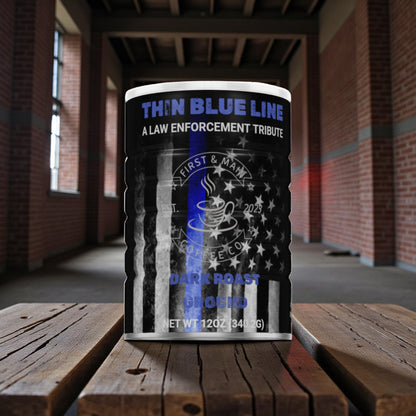 Thin Blue Line - Dark Roast Coffee - First & Main Coffee Co.